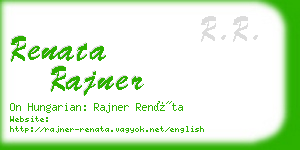 renata rajner business card